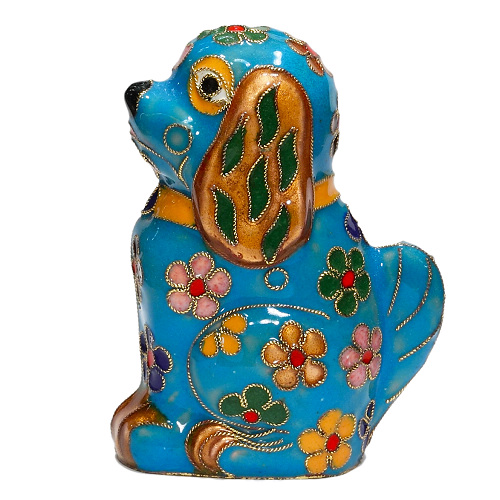 Hund, Deko, Ziergegenstände, Cloisonne Emaille, Tierfigur,6283 - zum Schließen ins Bild klicken